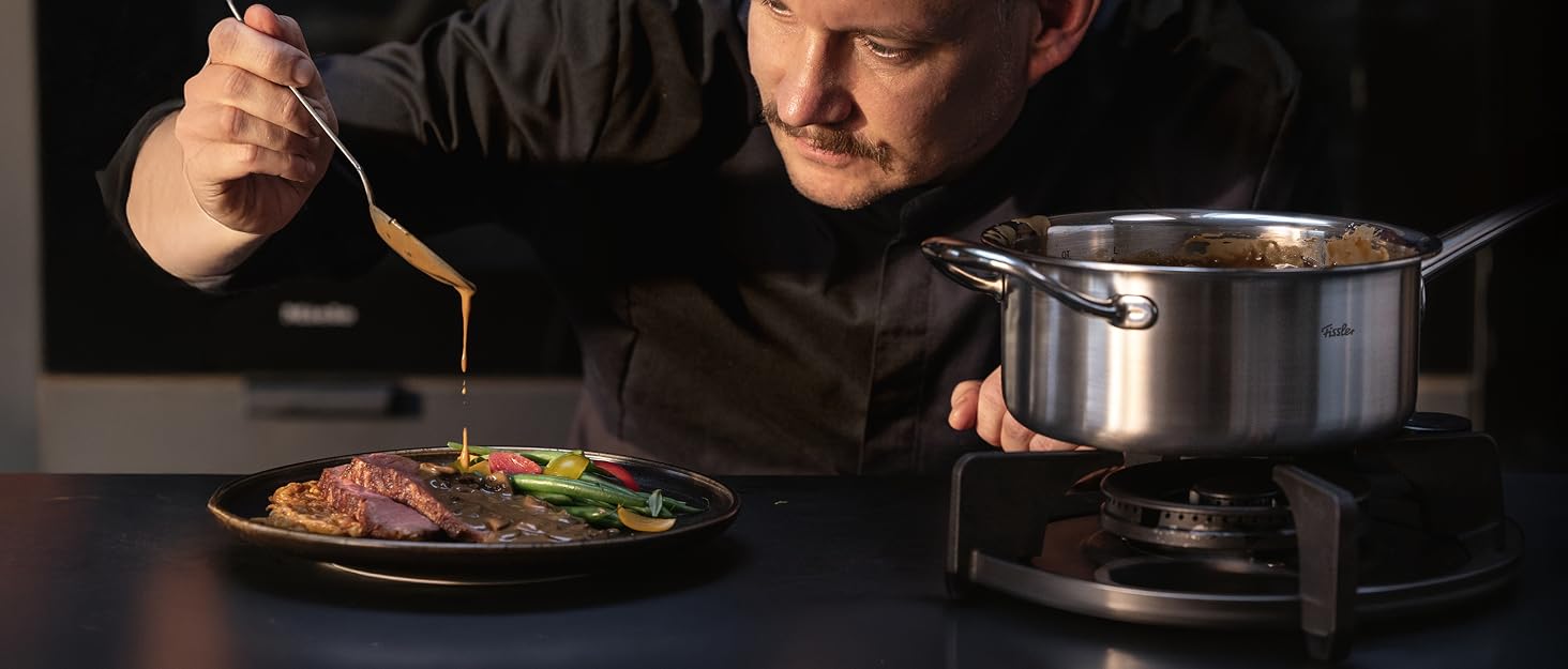Набір керамічних сковорідок Fissler Ceratal Evo Classic 2 шт. (24 та 28 см), теплий сірий, без PFAS/PTFE, CookStar, Німеччина