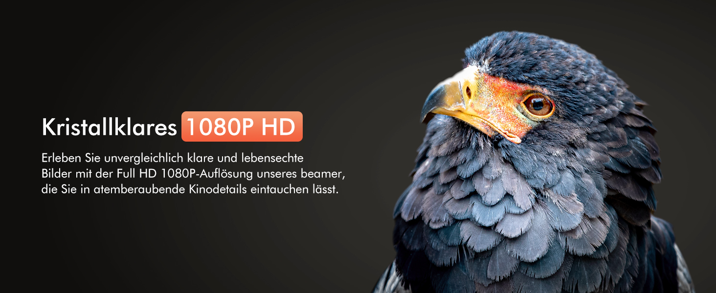 Проектор Beamer 12000 Lumens 1080P Full HD з 5G WiFi, Bluetooth та підтримкою 4K для Fire Stick, PS5, Smartphone (HDMI)