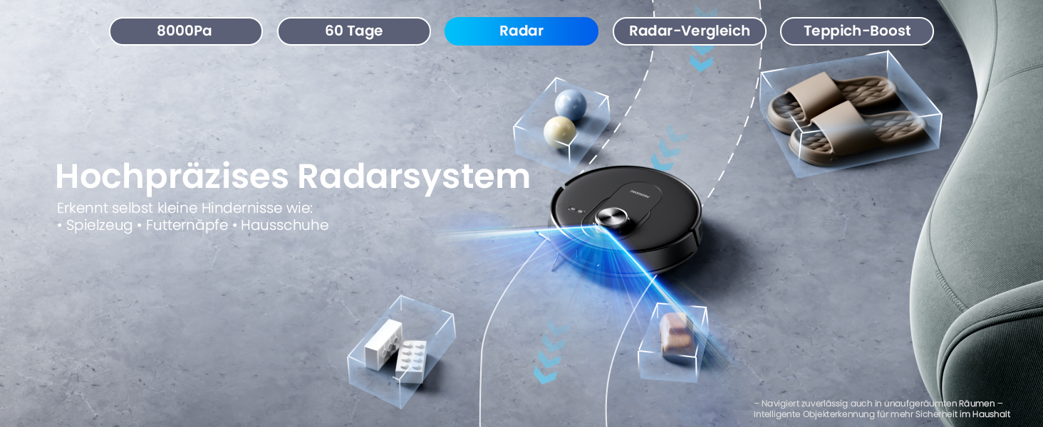 Робот-пилосос Proscenic Q8 Max+ з функцією миття, 8000Pa, 200хв, док-станція для самоочищення, 3л, лазерна навігація, керування через додаток, сумісність з Alexa, Google, Siri, чорний