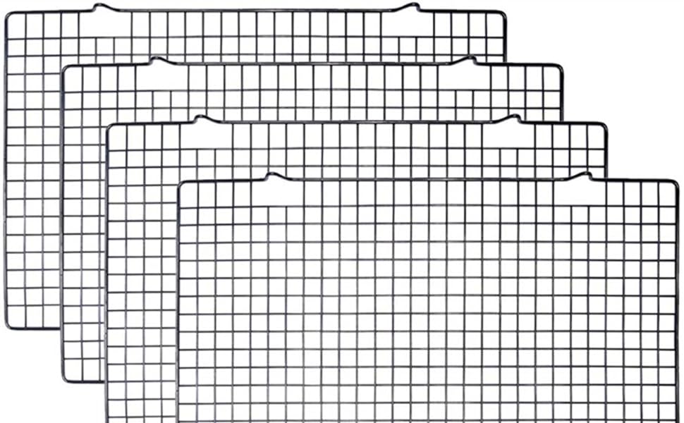 Решітка для гриля з нержавіючої сталі Tebery з 4 предметів і охолоджуюча решітка, підходить для дек для випічки печива і тортів, копчення, приготування на грилі