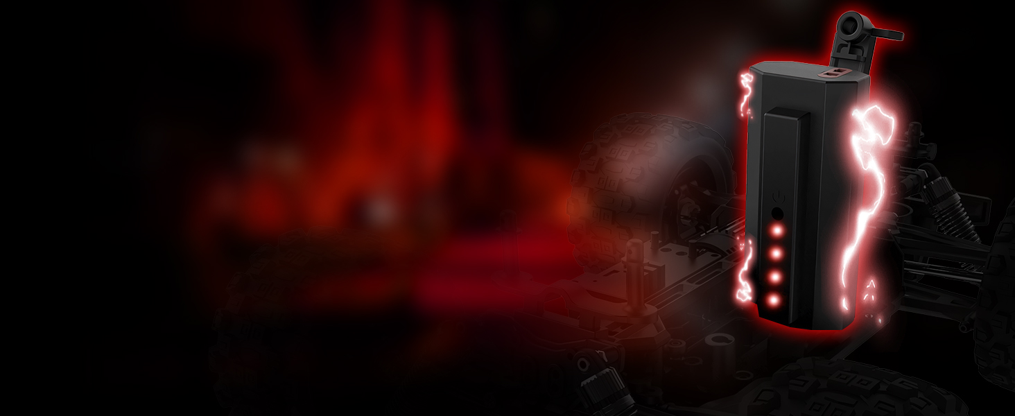 RC Автомобіль Monstertruck 1/14 4WD, 40 км/год, 2 батареї, 7 кольорів підсвічування, Водонепроникний, для дітей та дорослих, Чорний