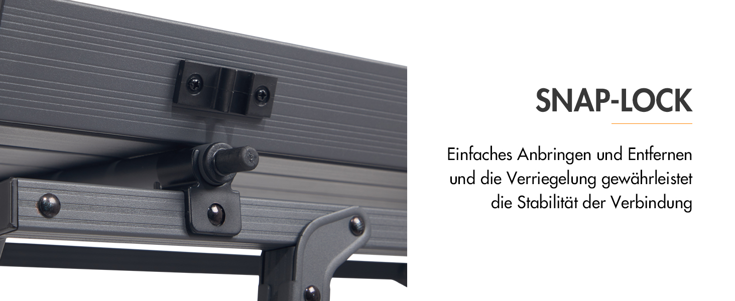 Складаний кемпінговий стіл Portal з регулюванням висоти, алюмінієвий, 90 x 53 см, сірий