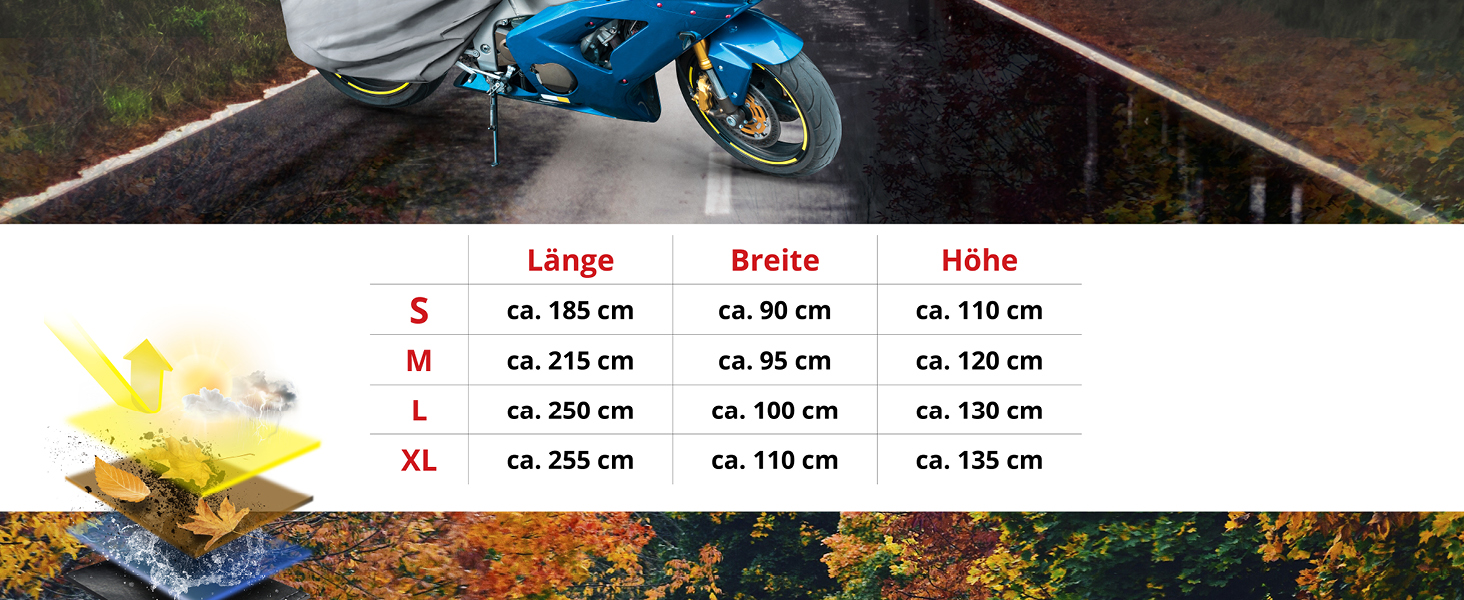 Водонепроникний чохол для мотоцикла та скутера Vespa All Weather (S), сріблястий, 185x90x110 см — всесезонний захисний покрив