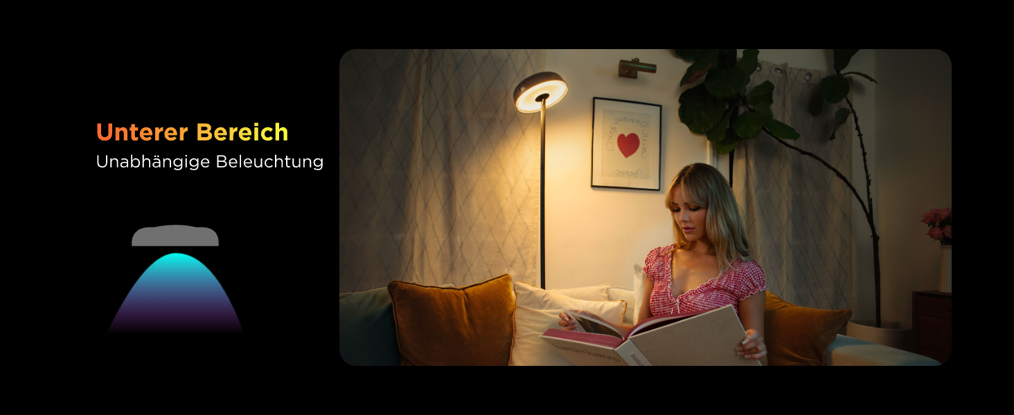 Світлодіодна торшер Govee RGBICWW з ефектом хвилі, багатозонне освітлення, 80+ режимів, Matter/Alexa, для вітальні, спальні