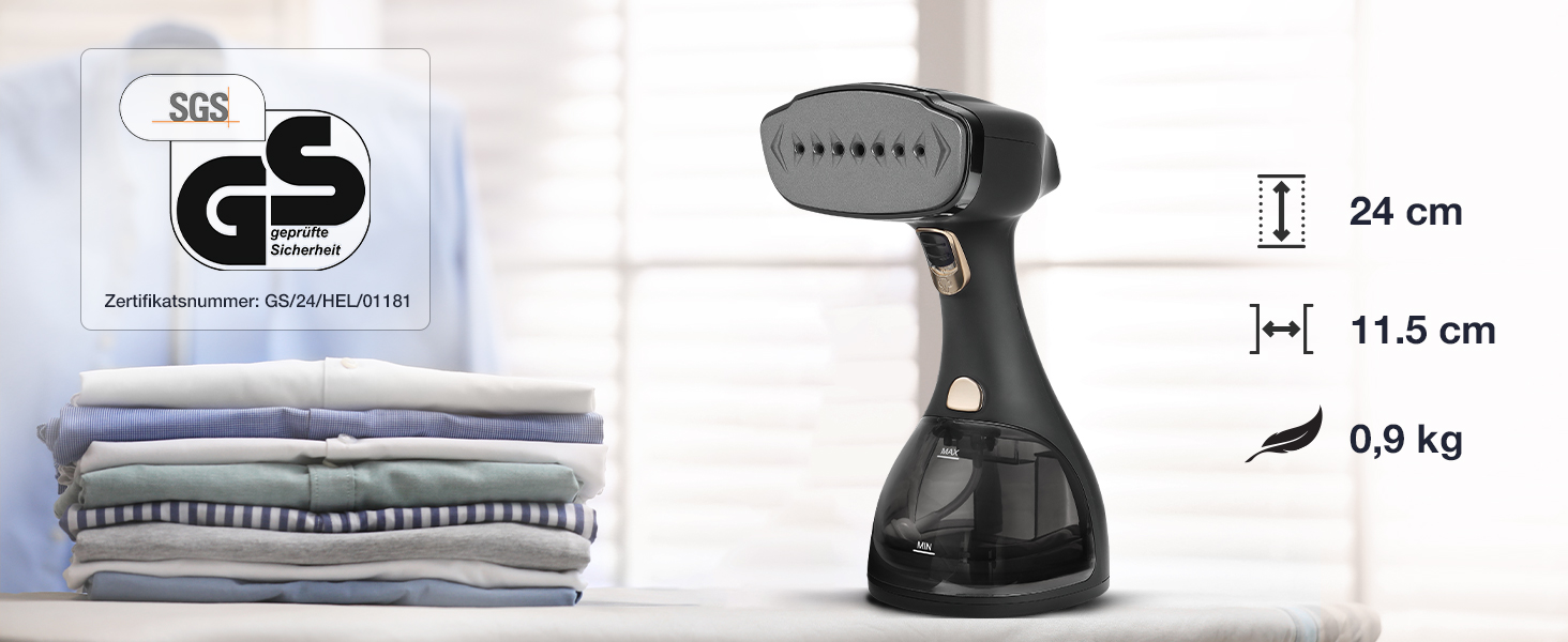 Пароочисник LEBENLANG Steamer - 1500W, 300ml, з рукавичкою та насадками | Професійний відпарювач для одягу, білизна та текстиль | Відпарювач для одягу, білизни та текстилю