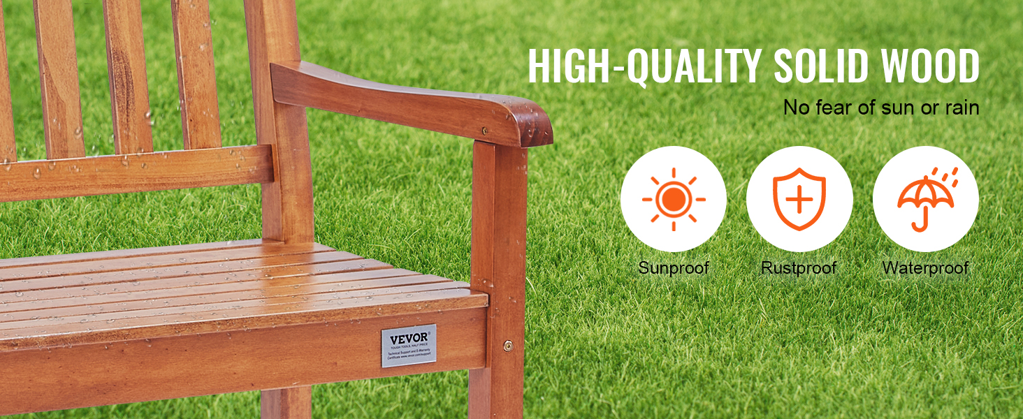 Металева лавка VEVOR для саду, тераси, парку – міцна, на 3 особи, з підлокітниками та спинкою, 127 см, вінтажний дизайн