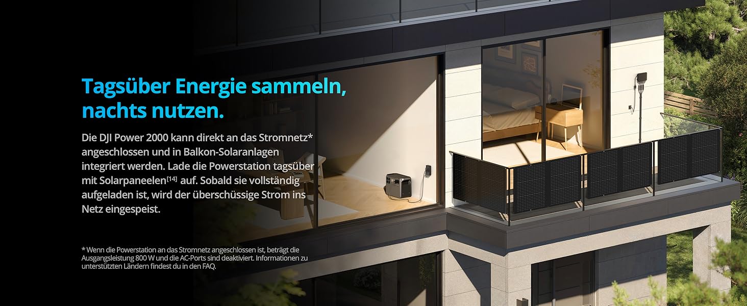 Портативна електростанція DJI Power 2000: 2048 Wh, 3000 W, LiFePO4, сонячний генератор, для дому, кемпінгу та надзвичайних ситуацій