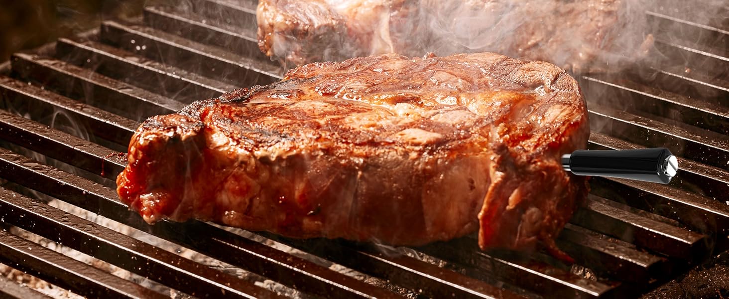 Бездротовий термометр для м'яса з Bluetooth, дальність 150м, IP67, з рецептами, для приготування, гриля та BBQ, INT-11XB