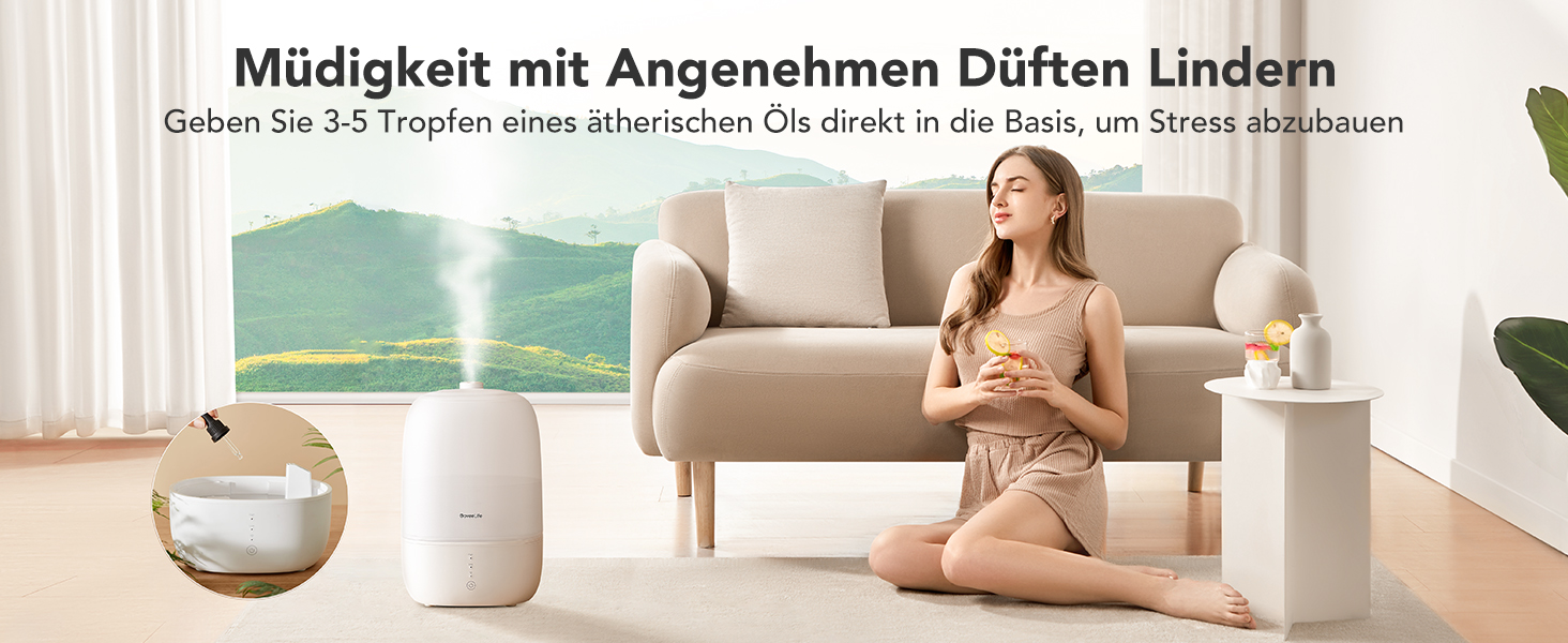 Зволожувач повітря GoveeLife Smart 3L з аромадифузором та нічником для спальні, дитячої, рослин