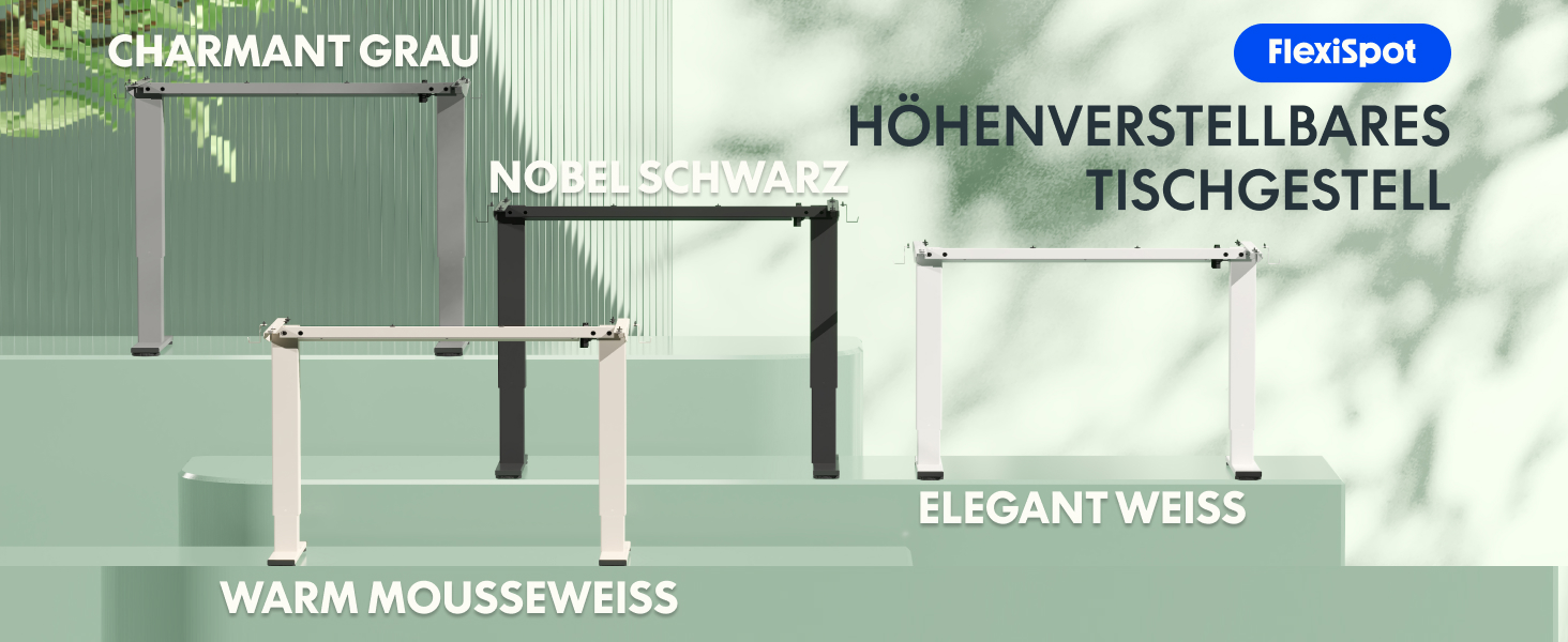 Електричний регульований стіл FlexiSpot з пам'яттю висоти та LED-дисплеєм, чорний (EN1)