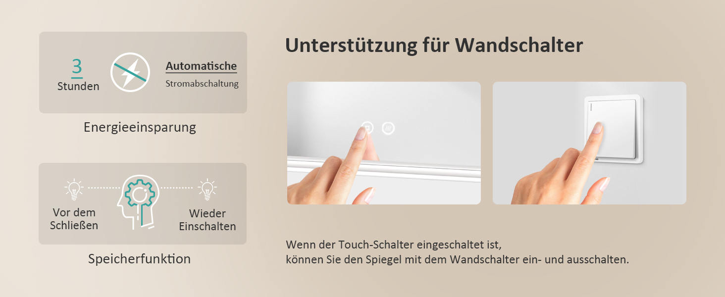Дзеркало для ванної кімнати EMKE з підсвічуванням 80x60 см, з полицею, антизапар, регульоване холодне біле світло 6500K, сенсорне управління, функція пам'яті, прямокутне дзеркало для ванної кімнати (з полицею) 80Ш x 60В см