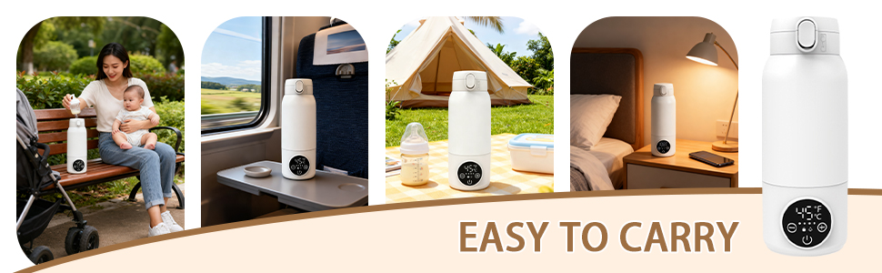 Мобільний підігрівач для пляшечок Baby, 500 мл, 100 Вт, акумулятор 11000 мАг, для подорожей та авто