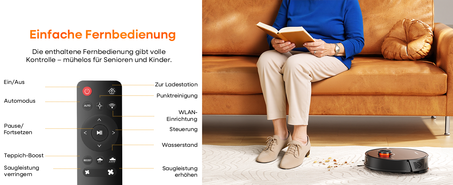 Робот-пилосос з функцією миття 5000Pa, потужний робот-пилосос з базою для самостійного очищення 3.5L, час роботи до 180 хвилин, навігація LiDAR, для збору шерсті тварин та прибирання килимів, керування через додаток, чорний