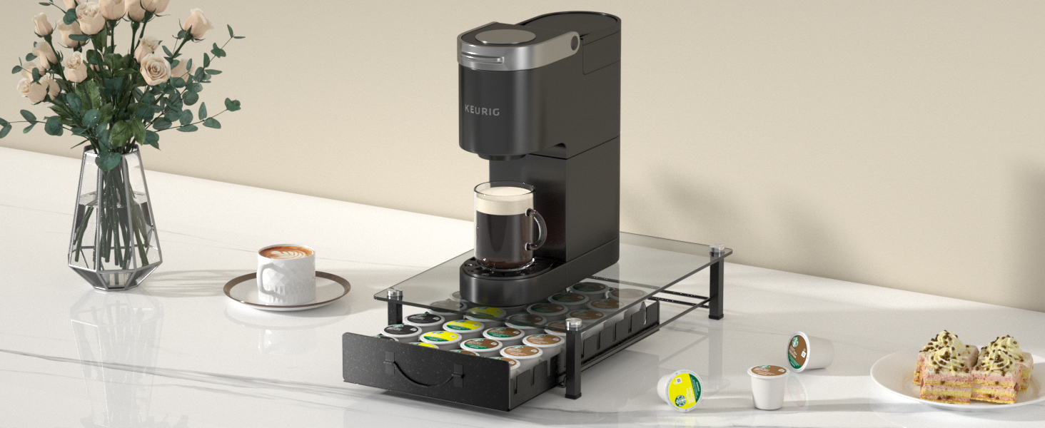 Тримач для капсул Vertuo та Nespresso: органайзер на 90 капсул, сірий метал, для кухні