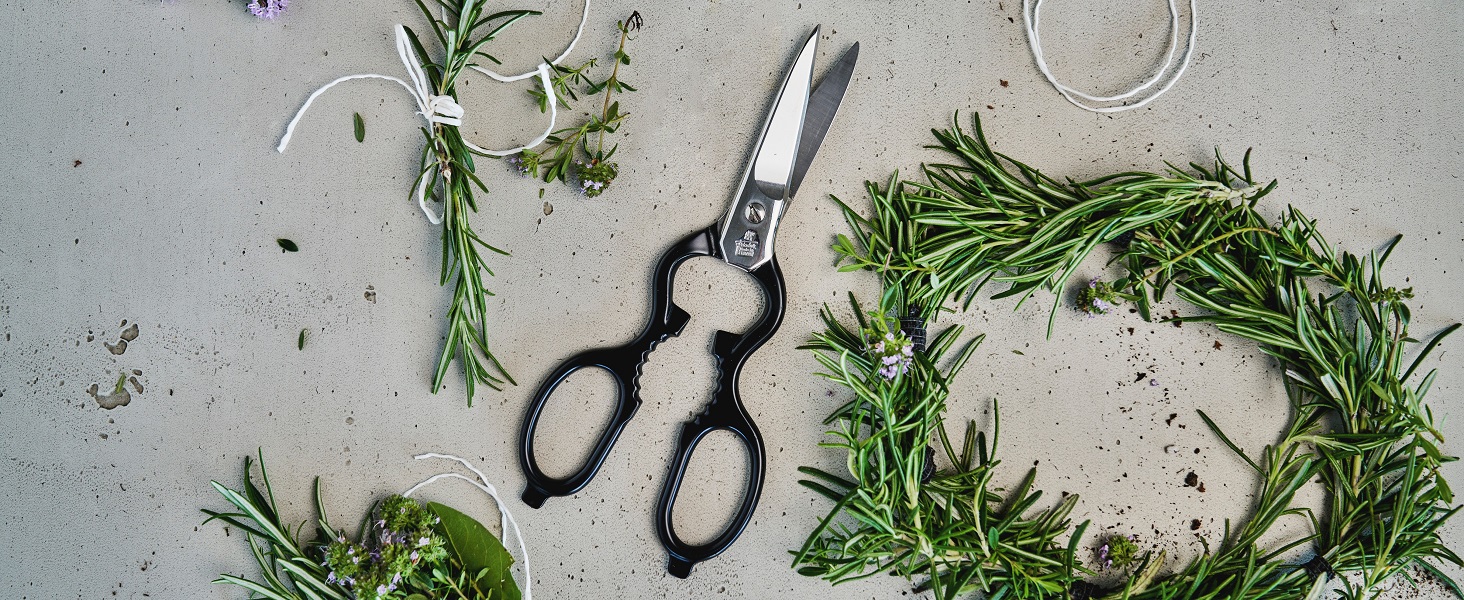 Ножиці кухонні ZWILLING Twin L багатоцільові, 23 см, нержавіюча сталь/пластик, чорні (Виготовлено в Німеччині)