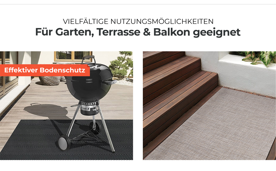 Захисний килимок для гриля Floordirekt Grillmatte Geona 90x180 см для газових та вугільних грилів - захист підлоги, тераси, саду