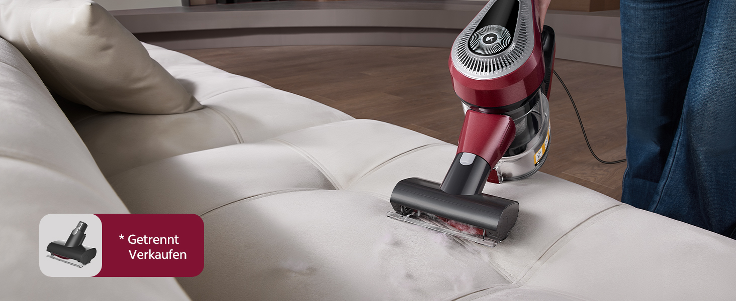 Ручний пилосос Vexilar C8 з кабелем - 600W, 60kPa, 7м кабель, безперешкодна щітка для підлоги, 1.5L безмішковий контейнер для твердих поверхонь, килимів та шерсті тварин