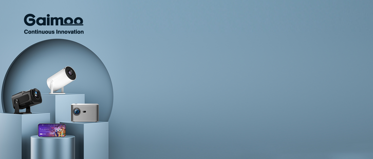 Портативний проєктор Mini Beamer 1080P FHD 2024: Android TV, WiFi 6, BT5.2, HDMI, USB, PS5, з пультом та кабелем