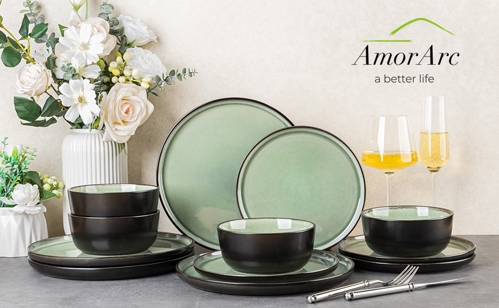 Набір посуду GBHOME 12 шт. з реактивною глазур'ю (12 шт.)