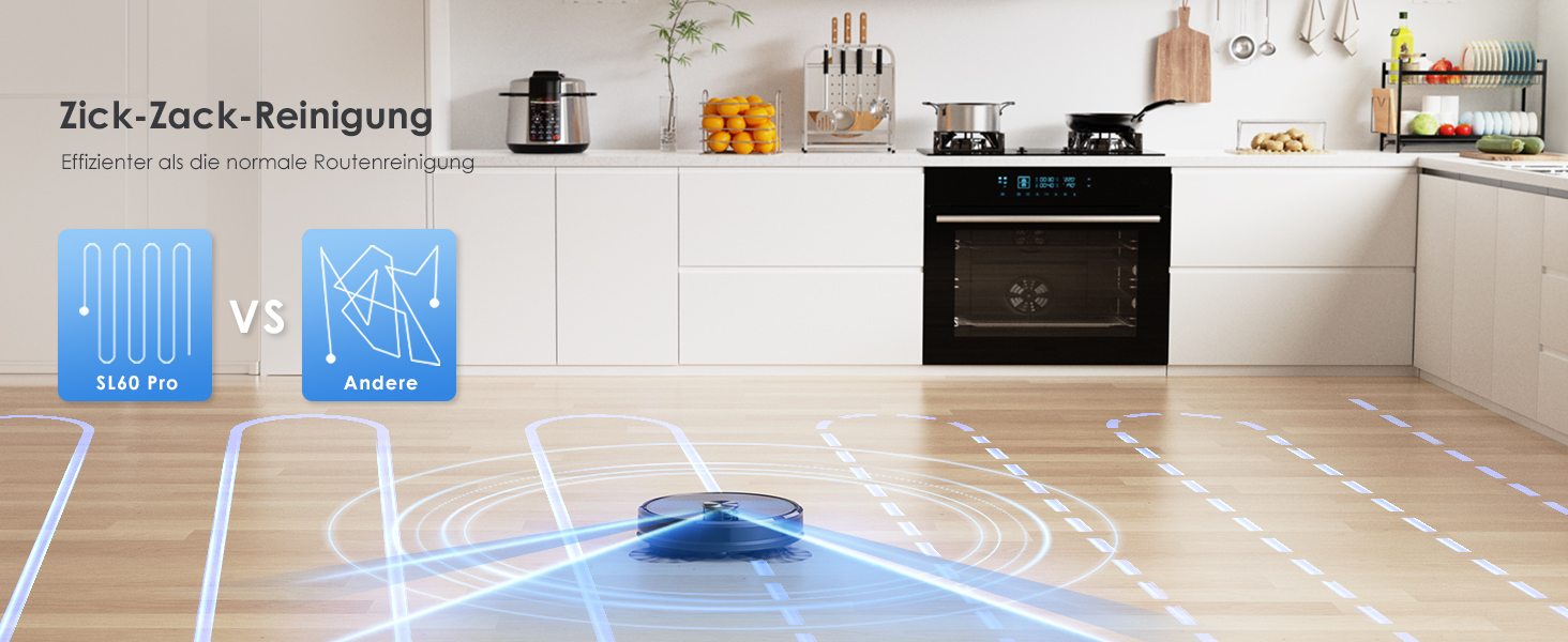 Робот-пилосос Lubluelu SL60 Pro 3-в-1 з док-станцією, Lasernavigation, APP управління, 4500Pa, для твердих поверхонь, килимів, шерсті тварин