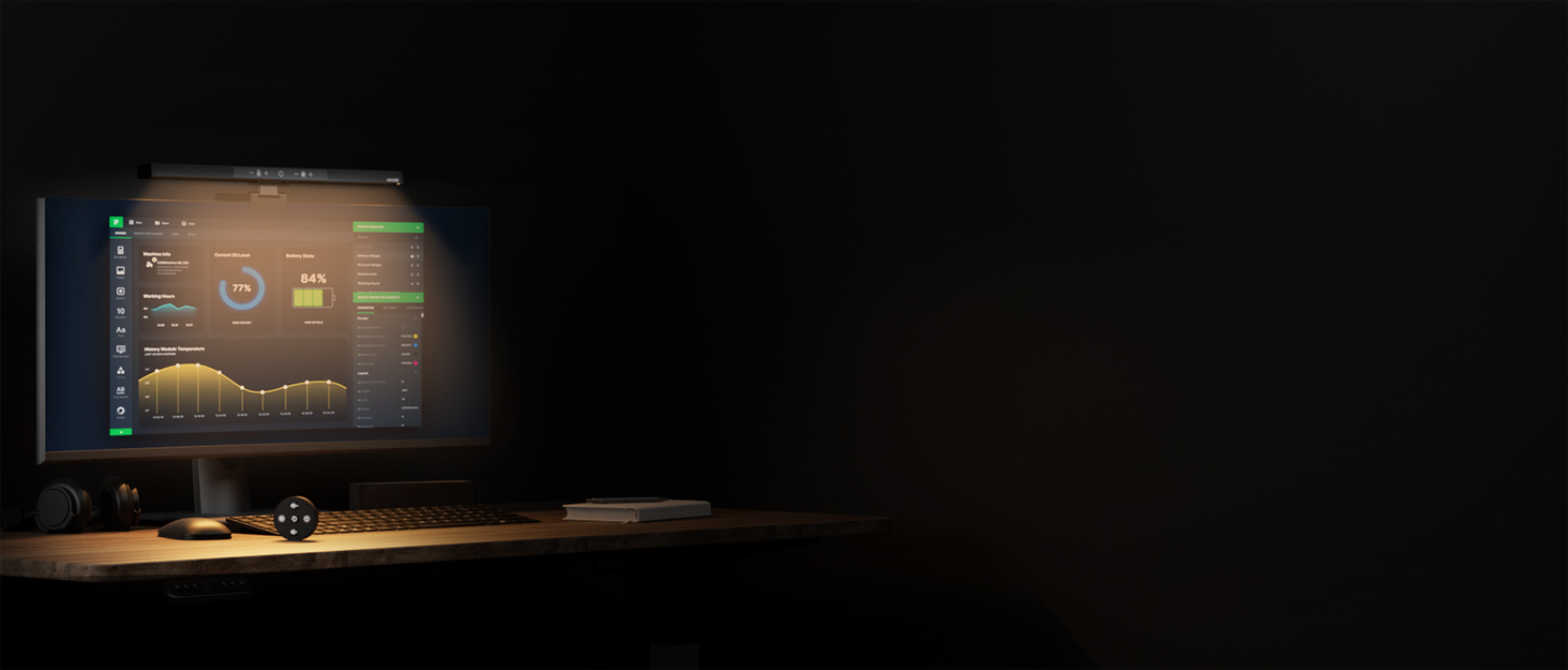 Моніторна лампа з пультом дистанційного керування, захист очей, регулювання яскравості та колірної температури, USB-лампа для монітора, ігровий офіс, дім