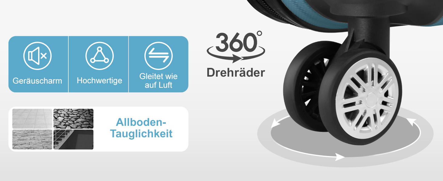 Набір валіз LEADZM 3 шт. з захистом кутів, ABS, телескопічний ручка, ручна поклажа (темно-синій)