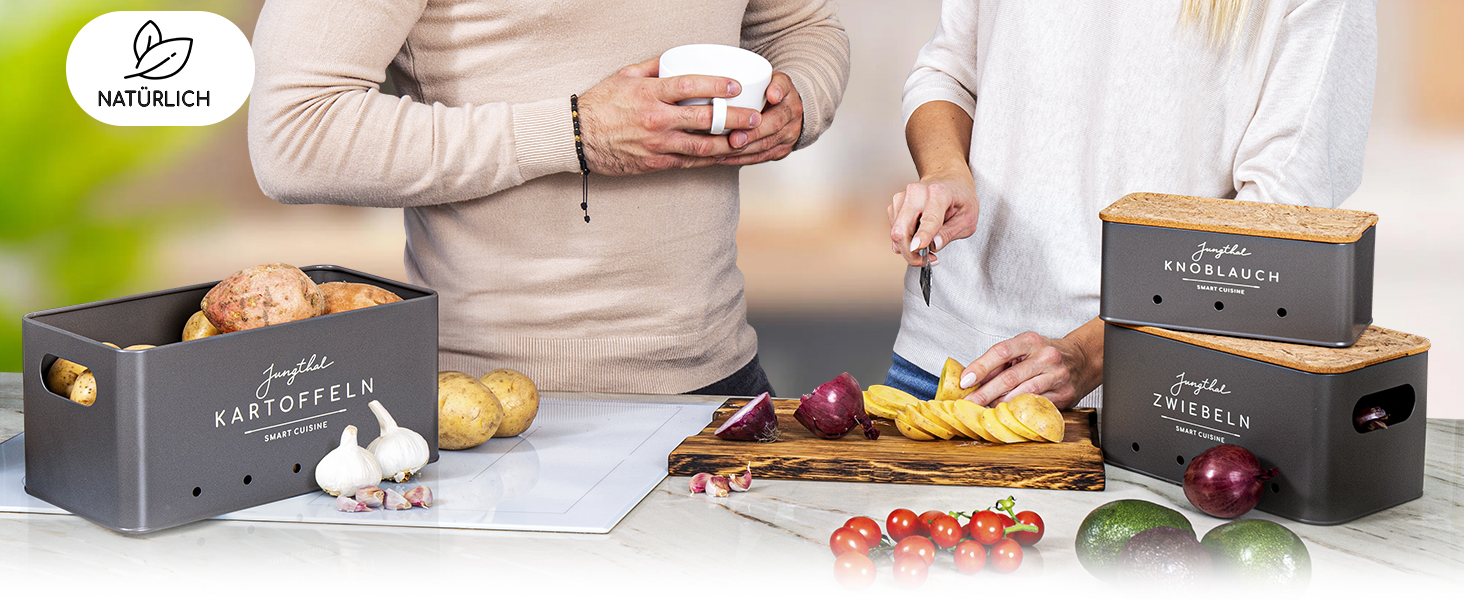 Короб для зберігання картоплі, цибулі та часнику (3 шт.) | Сірий | Короб для картоплі, цибулевий горщик