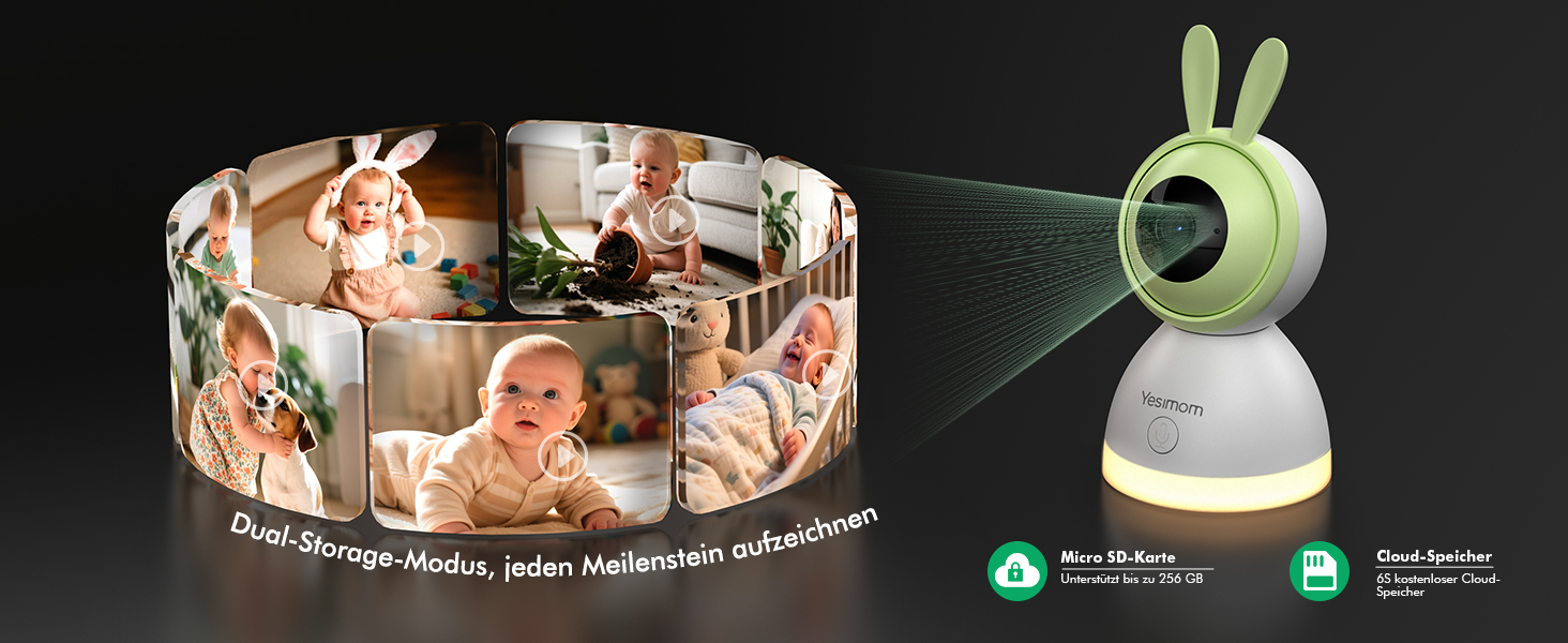 Відеоняня з камерою 1080P HD PTZ 360° та Wi-Fi: монітор для немовлят з додатком, нічним баченням, 4x Zoom, детекцією руху/звуку, двостороннім аудіо, автотрекінгом та сповіщеннями