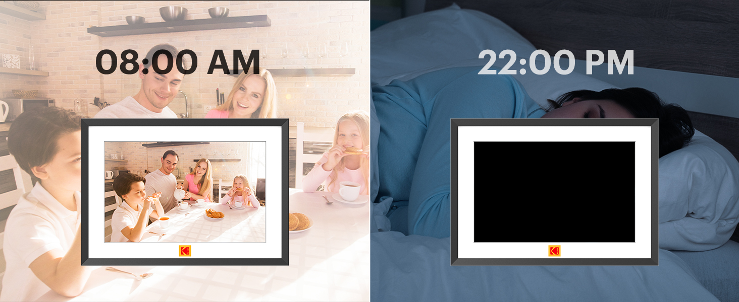 Цифровий фоторамка Kodak 10 дюймів з Wi-Fi, 32GB, IPS HD сенсорний екран, автоповорот, чорний