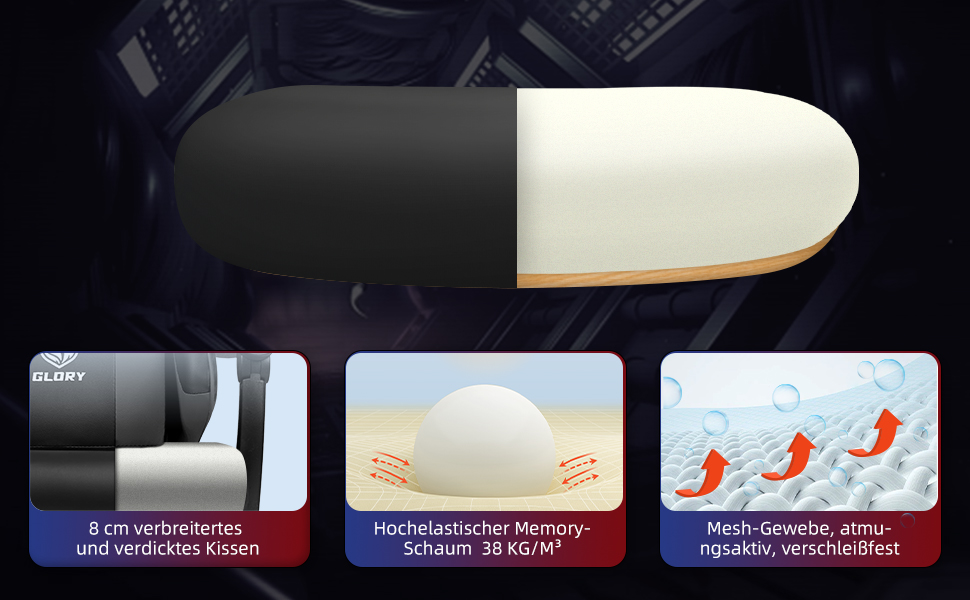 Ігровий крісло, офісне ергономічне крісло з регульованою підніжкою, з підголівником та підтримкою попереку, обертове, 150 кг, сірий