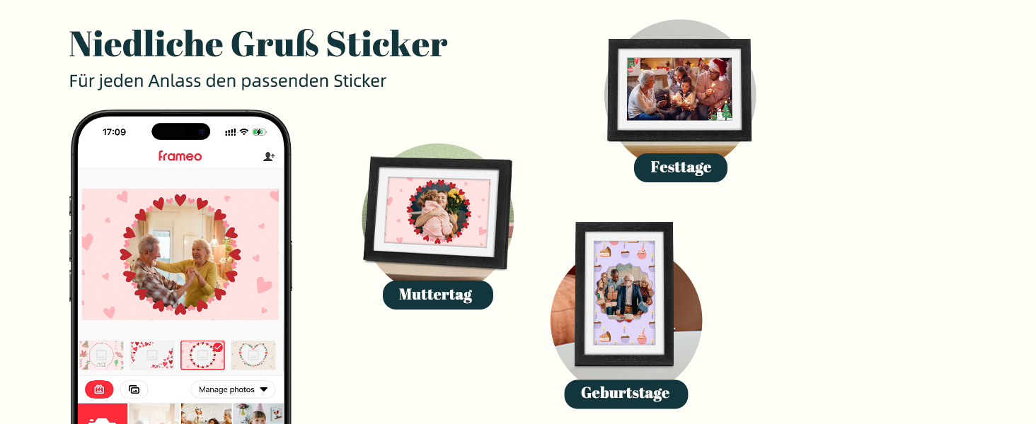 Frameo Цифровий фоторамка з Wi-Fi, 10.1 дюйма, горіх, 32GB, HD IPS сенсорний екран, відтворення фото/відео через додаток Frameo, подарунок для чоловіків та жінок