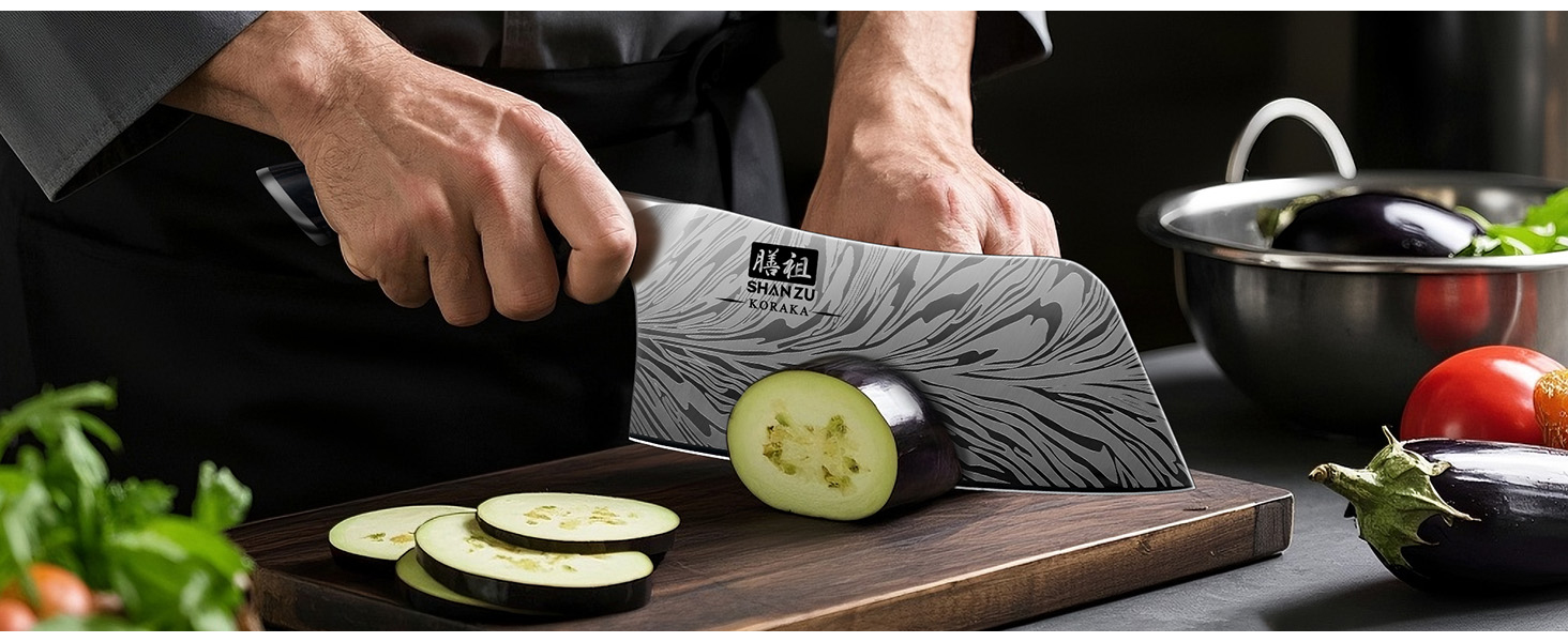 Японський кухонний ніж SHAN ZU з порошкової сталі, професійний шеф-ніж, 18 см