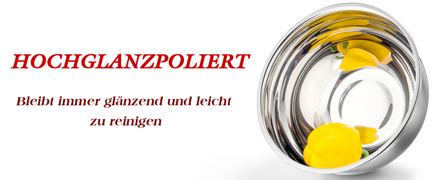 Набір мисок TEAMFAR з нержавіючої сталі: салати, зберігання, приготування їжі. Об'єм: 0.7-6.5 л, з кришкою та силіконовим дном.