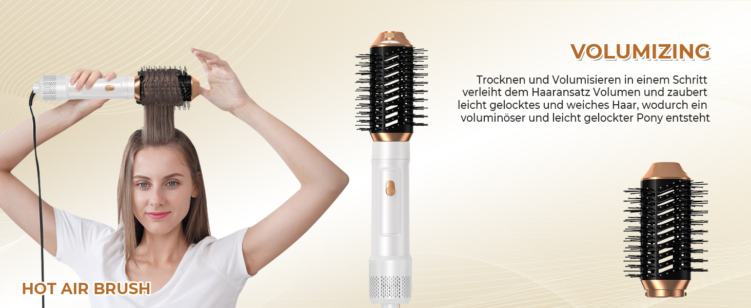 Мультистайлер для волосся 7 в 1 UKLISS Hairstyler Pro: фен, автоматична плойка, кругла щітка та випрямляч для професійного стайлінгу, білий