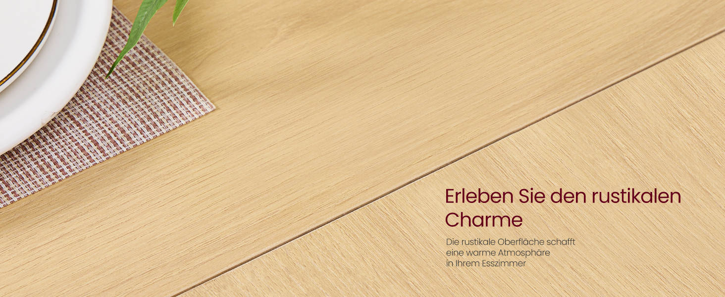 Стол обідній VASAGLE для 4-6 осіб, кухонний стіл у стилі кантрі, 140x75 см, колір: горіх + чорний, KDT100KE02