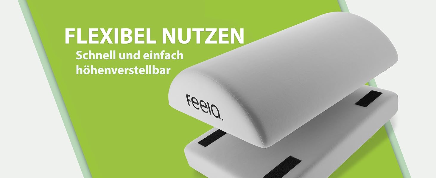 Підставка для ніг під стіл Feela® – ергономічна підставка для ніг, footrest, foot rest, срібна. Без термосумки