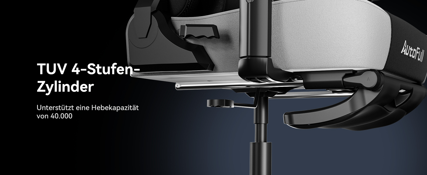 Ігровий крісло AutoFull C3: ергономічний дизайн, 2D підлокітники, підставка для ніг, подушки для голови та попереку, чорно-білий матеріал, 150 кг, комфортний