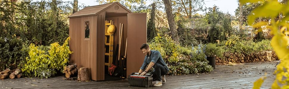 Ящик для зберігання Keter Capri 305л коричневий, водонепроникний, для саду та тераси