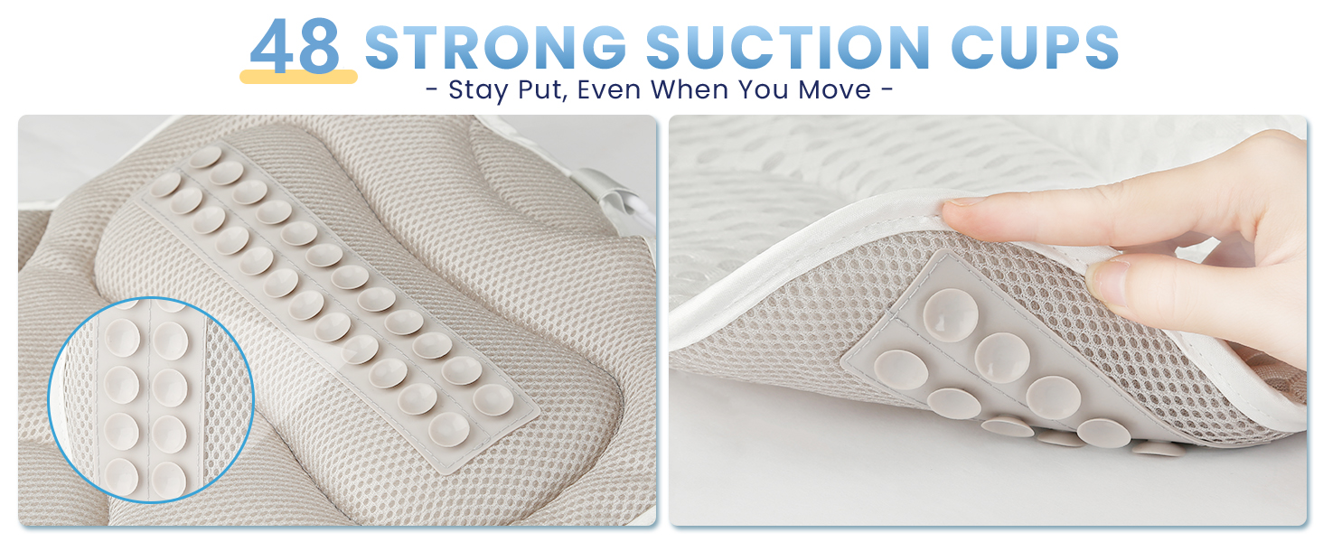 Подушка для ванни повного розміру, товста подушка для ванни з мішком для білизни, розкішна подушка для ванни для підтримки голови, шиї та плечей, для релаксації та спа (білий, 129,5 x 40,6 см)