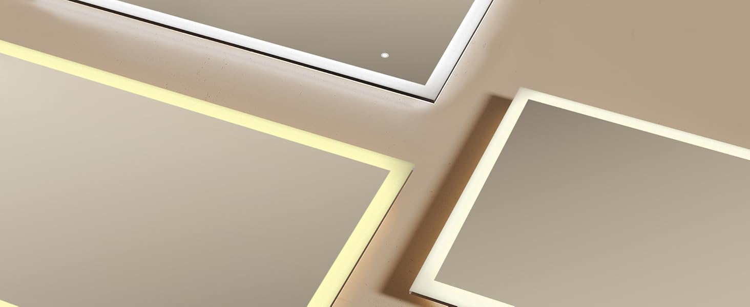 Дзеркало для ванної кімнати з підсвічуванням FORAM - LED дзеркало 120x70 см - Без рамки - Сучасний дизайн - Індивідуальне замовлення