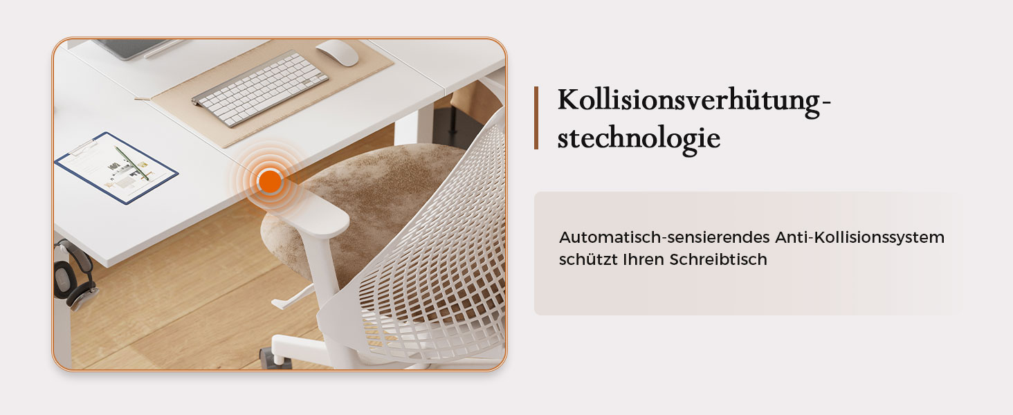 Регульований по висоті письмовий стіл Klicelor 140x60 см з LED-підсвіткою, розетками та підставкою для монітора, білий — ігровий та офісний стіл для роботи стоячи