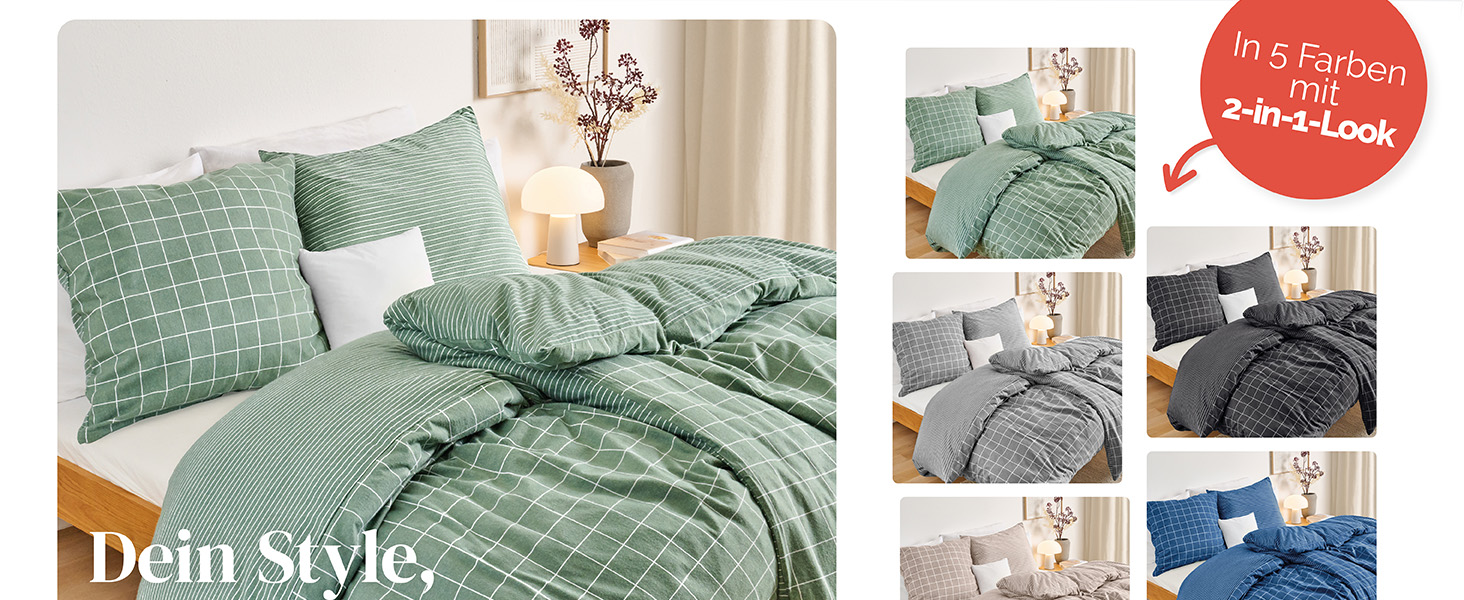 Комплект постільної білизни Blumtal Biber 200x200 + 2x 80x80 см, бавовна, фланель, Oeko-Tex, теплий, зимовий, двосторонній, тауп