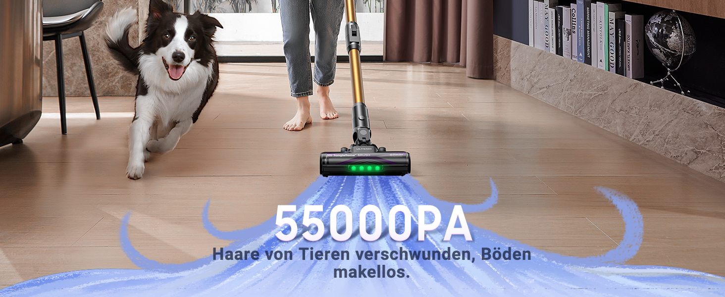 Бездротовий акумуляторний пилосос Ultenic U20: 55000Pa, 600W, 60хв, GreenEye, антинамотування, для твердих поверхонь та килимів