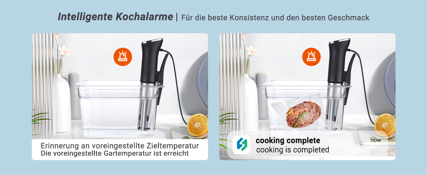 Су-від кухонний нагрівач ISV-300W з Wi-Fi | Професійний су-від для приготування їжі, точна температура ±0,1°C, IPX7 водонепроникність, APP-рецепти