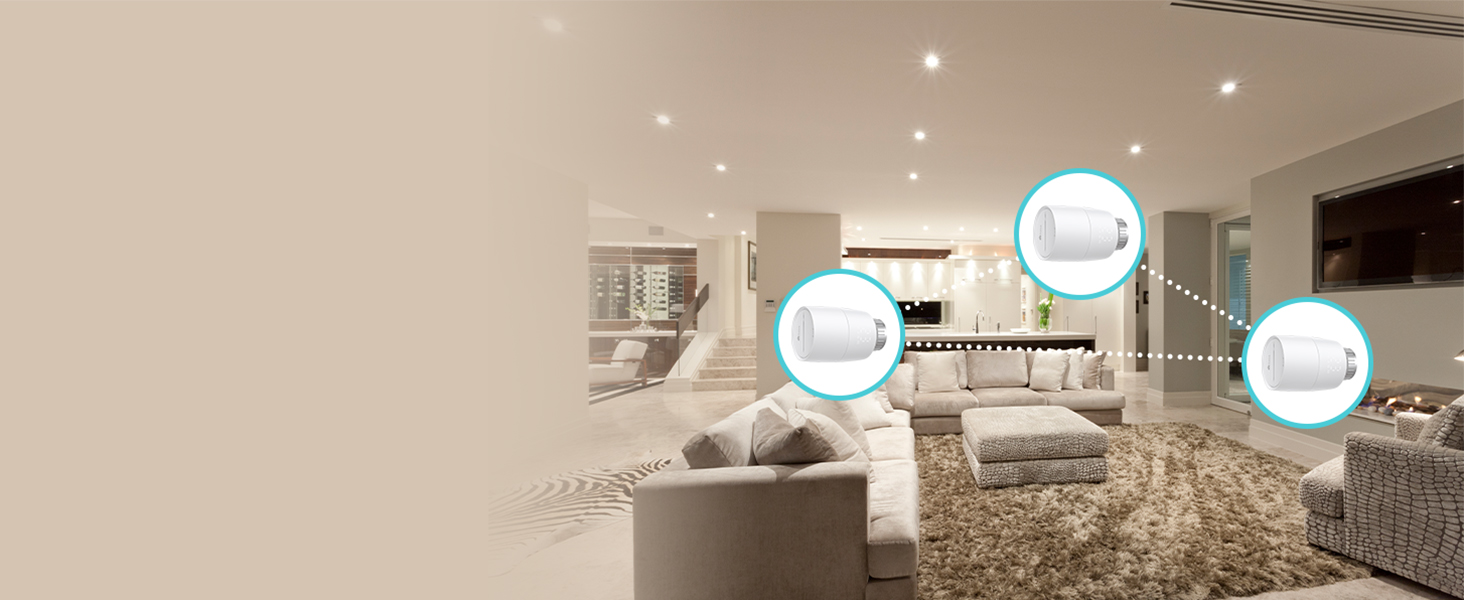 TP-Link Kasa Smart Термостат для радіатора WiFi Starter Kit (Хаб + 1 Термостат), Керування опаленням через додаток Kasa, Геофенсинг, Розпізнавання відкритих вікон, Matter, Сумісність з Alexa