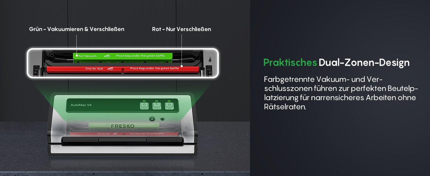Вакууматор FRESKO Automax V2, автоматичний вакуумний пакувальник 140W з подвійним термозапечатуванням, режимами «Сухий/Вологий» та набором для консервації (чорний)