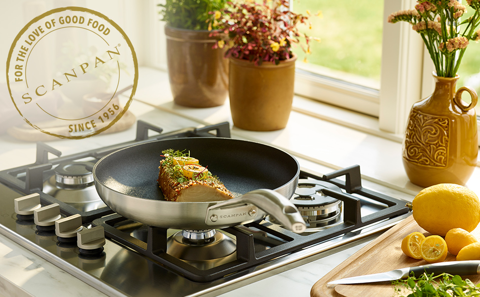 SCANPAN Classic Grillpan 27x27 см з антипригарним покриттям Stratanium+ | Для плити та духовки | З рифленою поверхнею