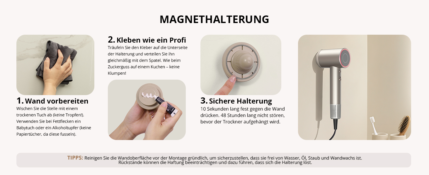 Іонний фен для волосся з безщіточковим двигуном 180 000 об/хв, компактний дорожній фен з 4 режимами температури та захистом від перегріву, колір Oro Champán