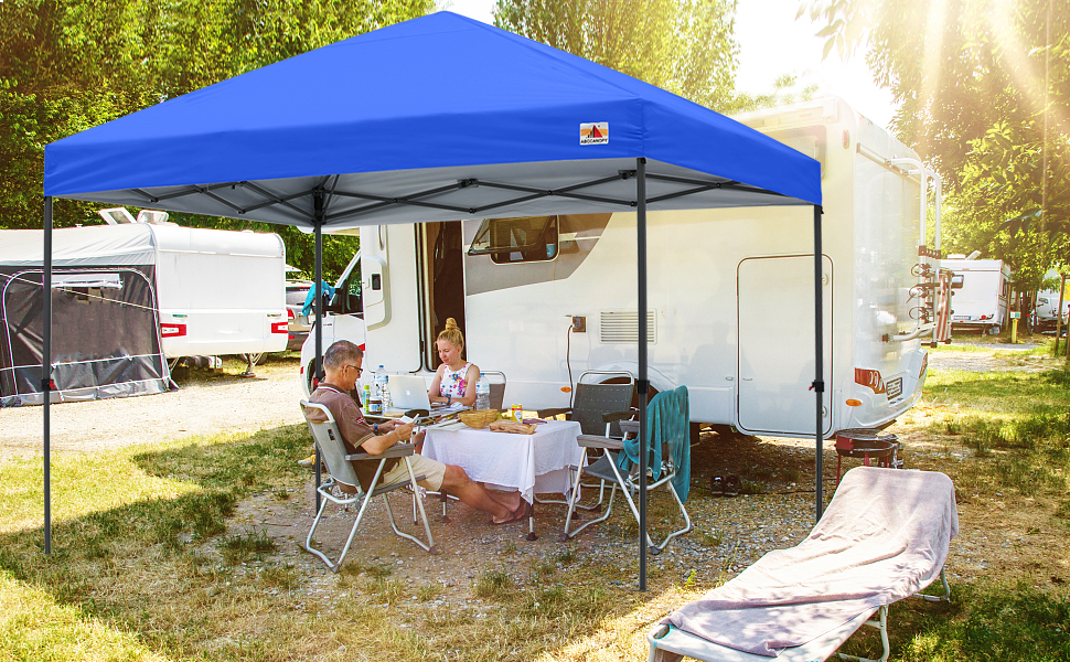 Павільйон садовий водонепроникний ABCCANOPY Pop-Up 2.4x2.4м синій для фестивалів та захисту від сонця