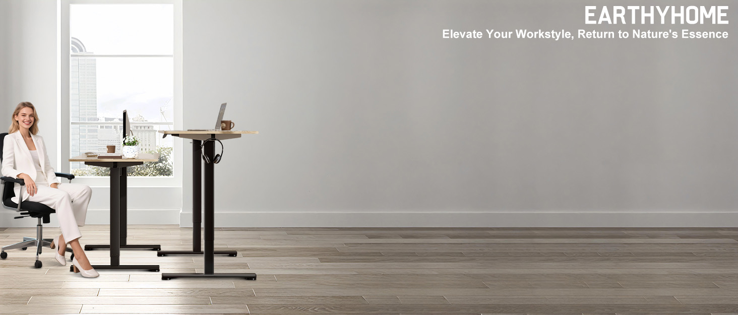 Регульований стіл, електричний, 120x60 см, 3 функції пам'яті, з кабелеуправлінням та гачками. Дерев'яний колір